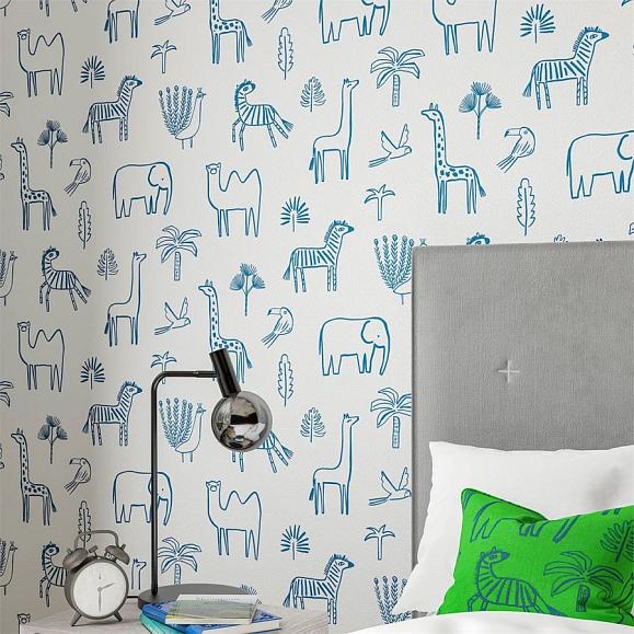 Обои Harlequin 112630 Funky Jungle Navy