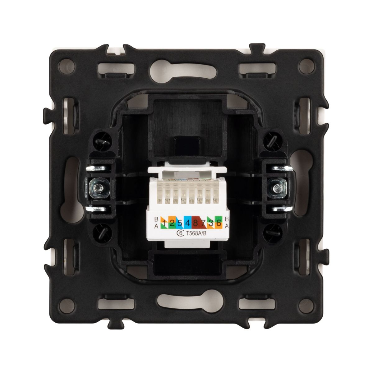 Розетка компьютерная софт-тач белый кварц Arlight SCT-MPC1-SFPL-WH (RJ-45, CAT6) 054304(1)