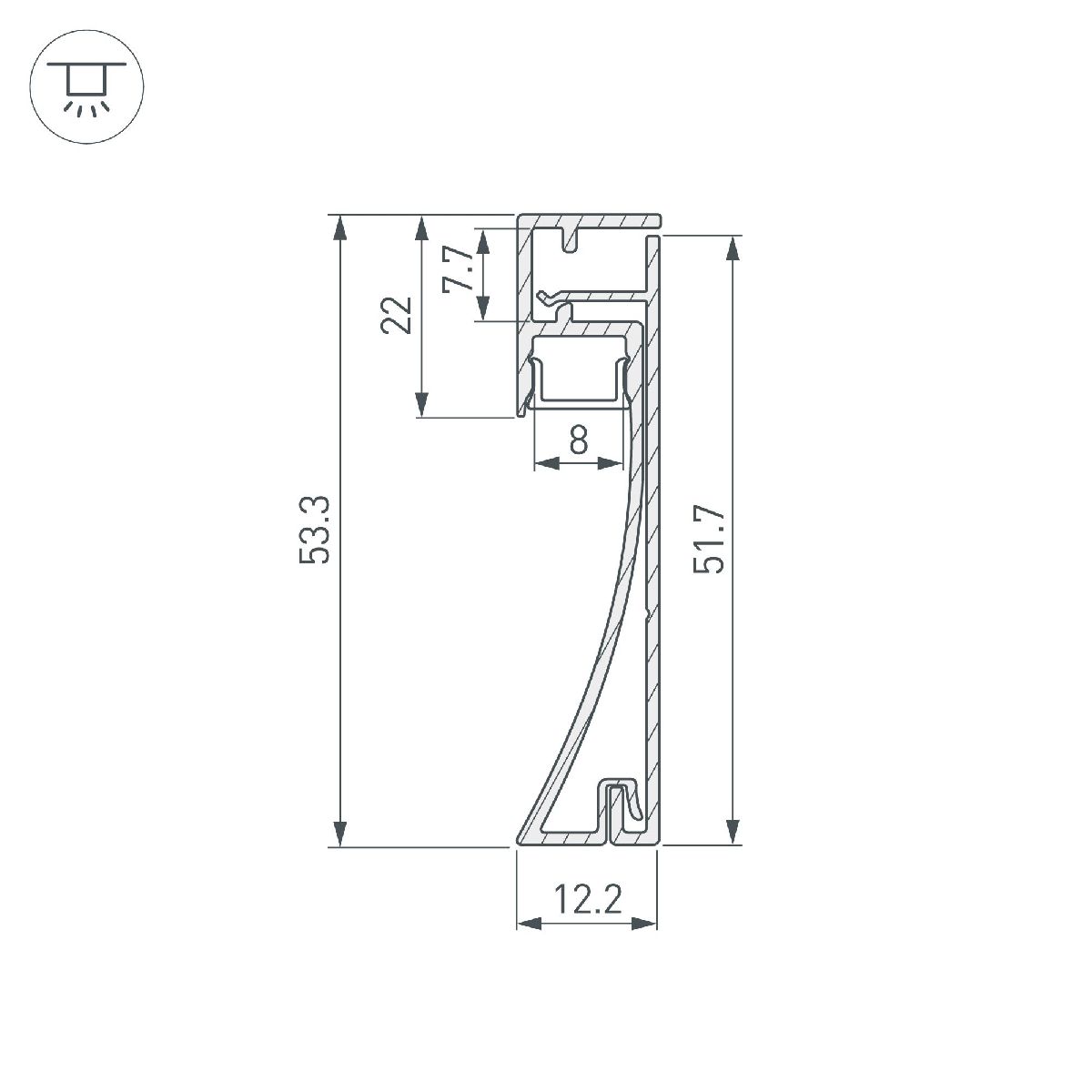 Профиль Arlight PLINTUS-H54-2000 BLACK 045433