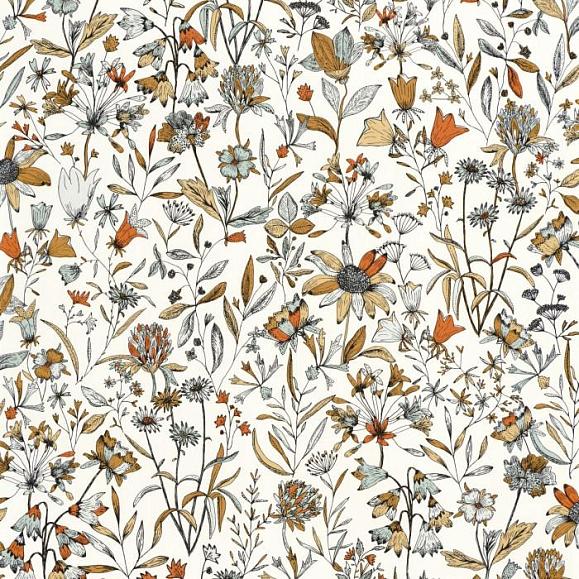 Обои Caselio NGR103000325 Jardin De Giverny Blanc orange