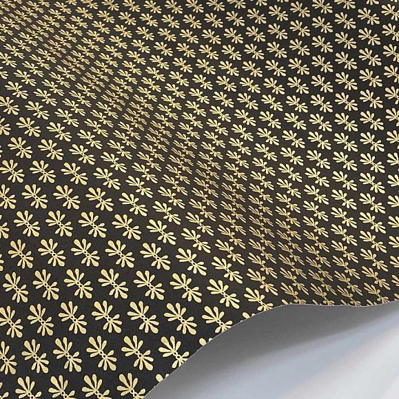Обои York RP7363 Petal Black & Metallic Gold