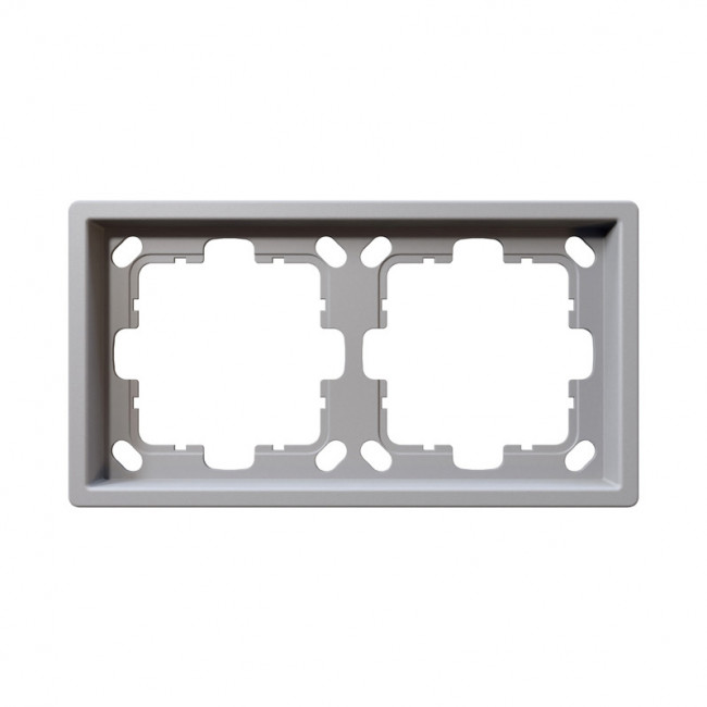 Рамка серия FD 2-постовая, цвет Белый матовый (soft touch) Jasmart FD1002PWM