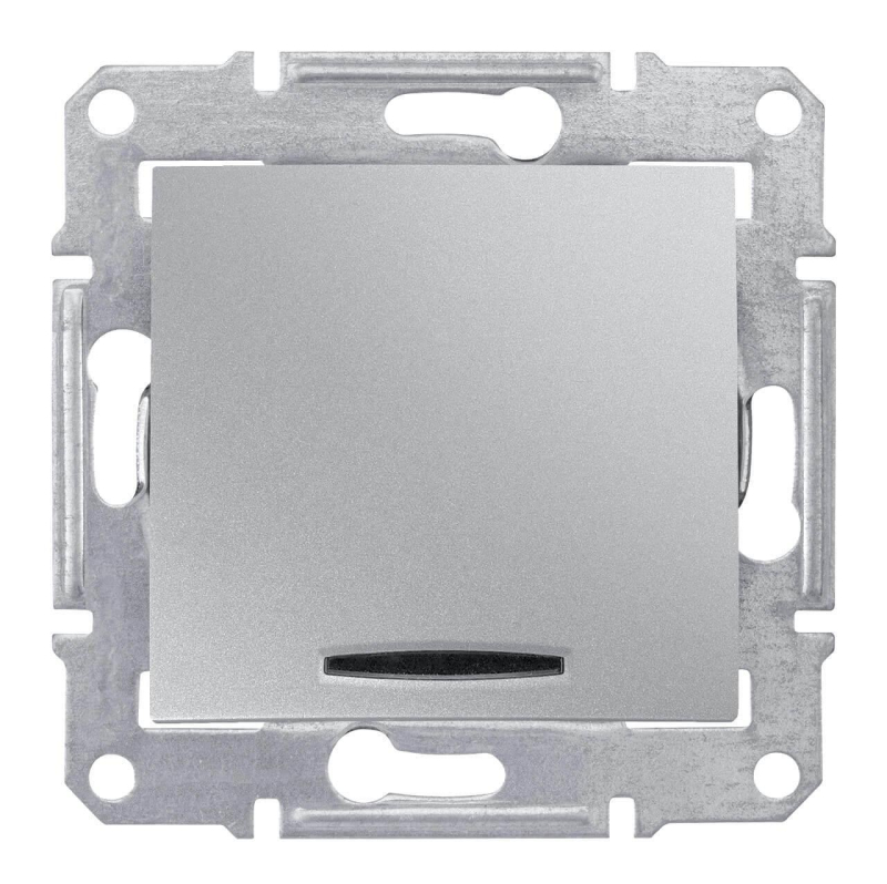 Выключатель одноклавишный 2P с красной подсветкой Schneider Electric Sedna 10A 250V SDN0201160