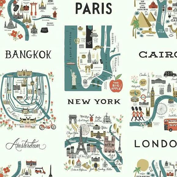 Обои York RI5162 City Maps