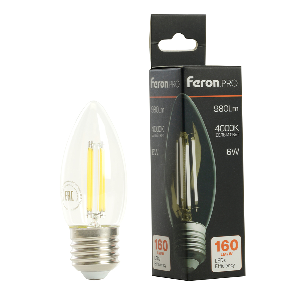 Светодиодная лампа Feron LB-1206 E27 6W 4000K 51239