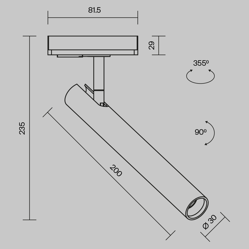 Трековый однофазный светильник Maytoni Focus T TR141-1-6W4K-M-W