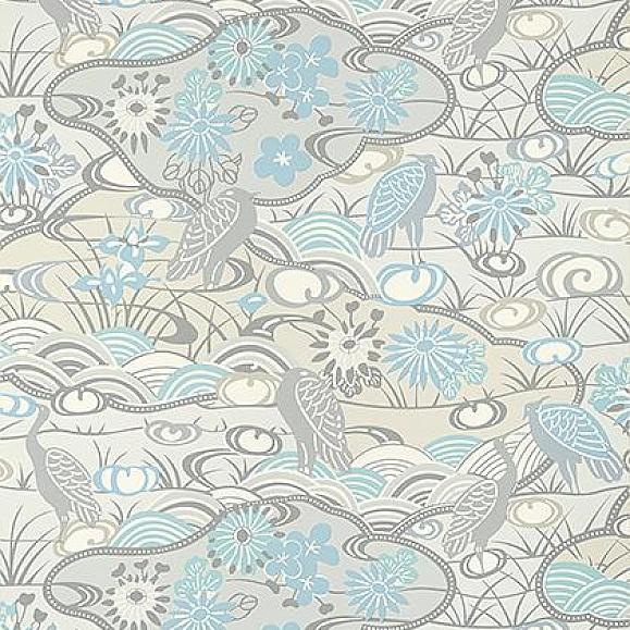 Обои Thibaut T13330 Heron Stream Soft Blue
