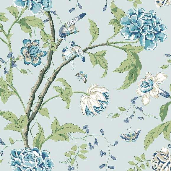Обои York BL1784 Teahouse Floral Light Blue