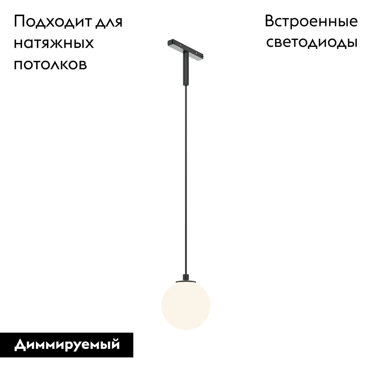Трековый магнитный светильник Maytoni Luna TR178-1-5WTW-B
