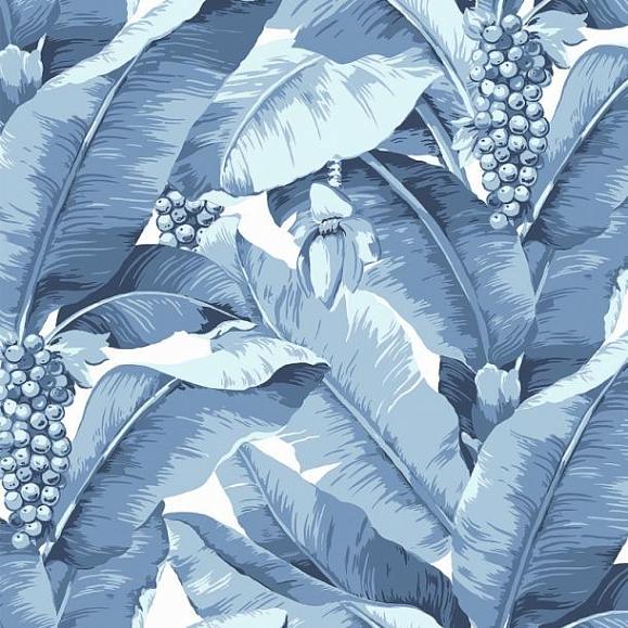 Обои Jaima Brown DB10102 Paradisio Palm Blue & White