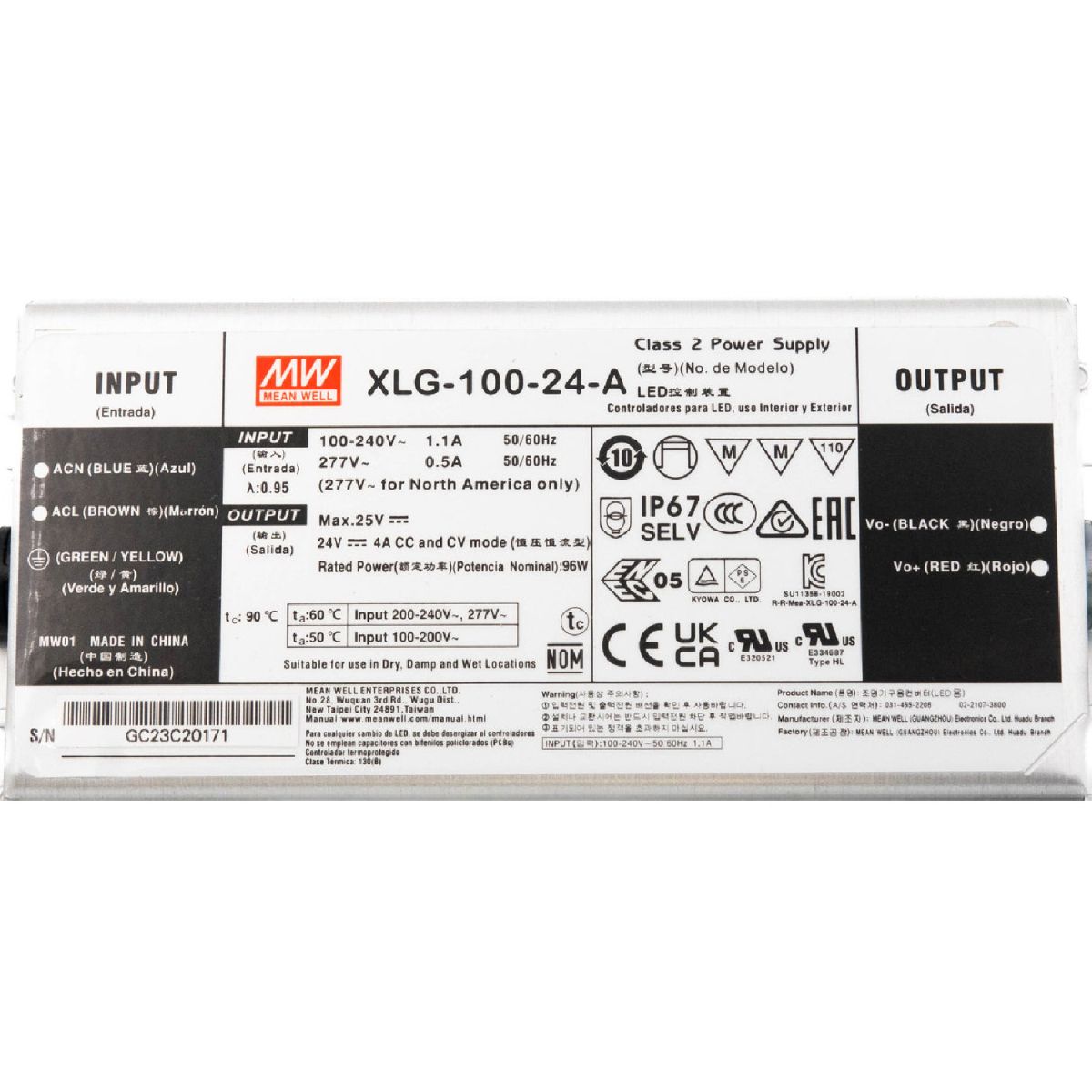 Блок питания для светодиодной ленты Favourite 96Вт DC24В 4А IP67 2001-DC-100
