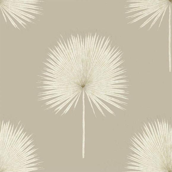 Обои Sanderson 216637 Fan Palm Linen/Gilver