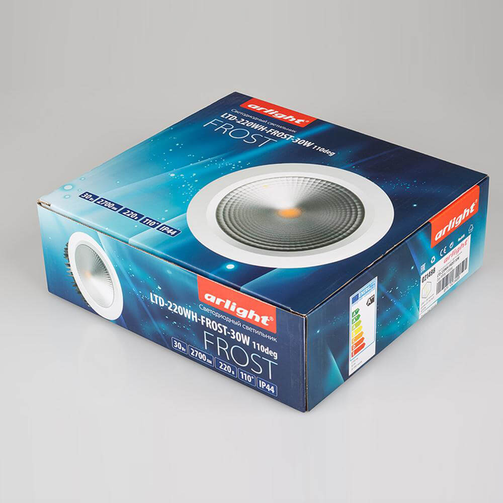 Встраиваемый светодиодный светильник Arlight LTD-220WH-Frost-30W Day White 021498