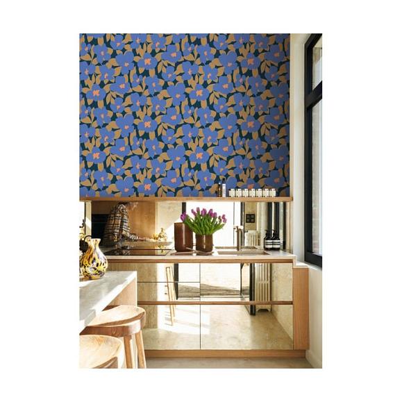 Обои Casadeco 88396404 Flower Power Bleu indigo