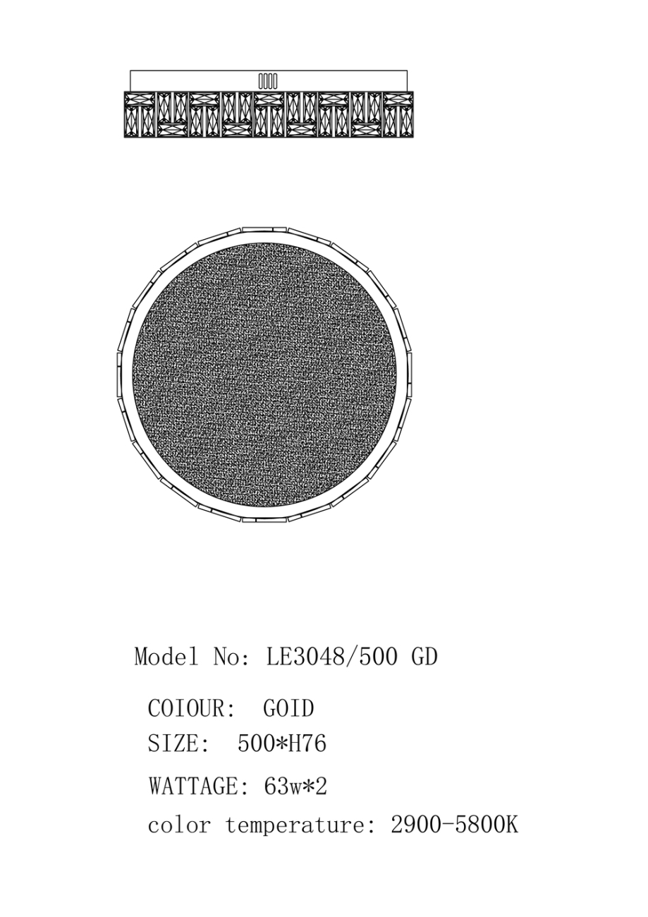 Потолочный светильник Afina LE3048/500 GD