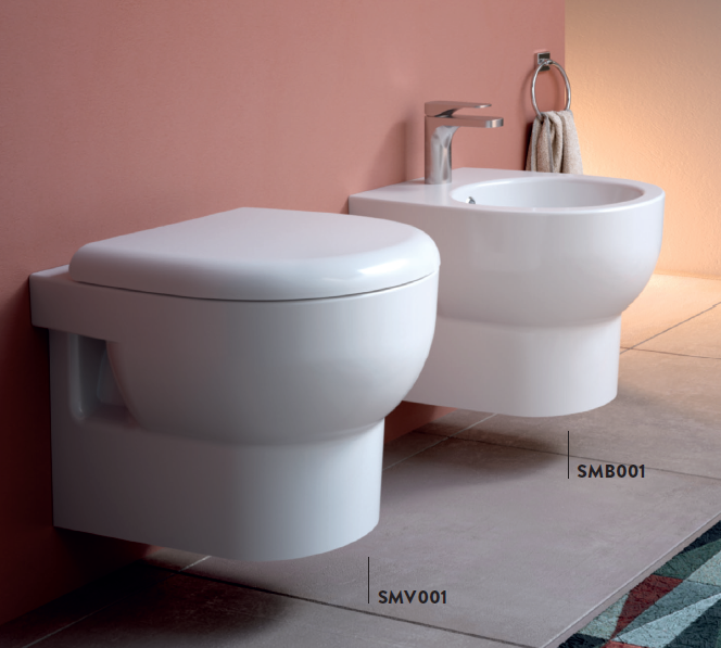 ARTCERAM/HIDRA SMARTY Биде подвесное 35х50 см, с 1 отв под смеситель, цвет: белый