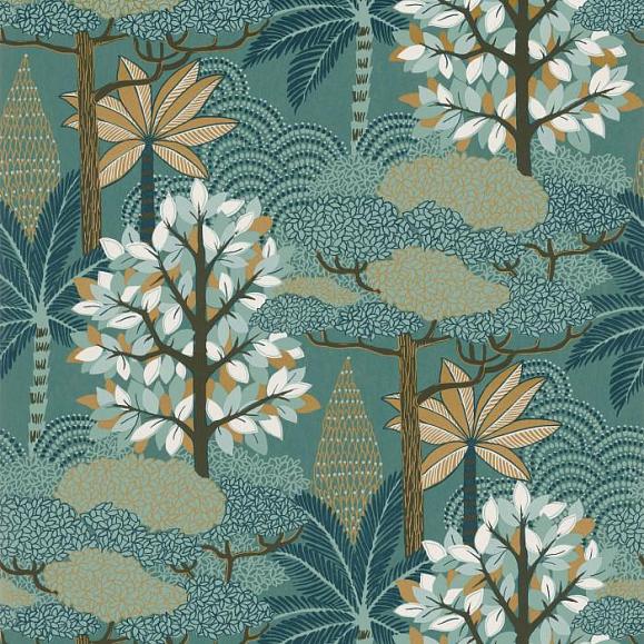 Обои Casamance 75380610 Marakanda Emeraude/dore