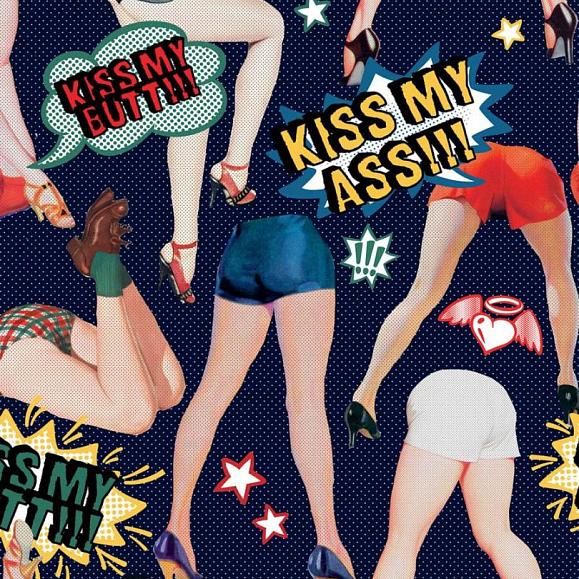 Панно Mind the gap WP20377 Kiss My Ass Indigo