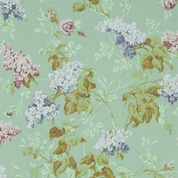 Обои Sanderson 217049 Sommerville Mint/Plum