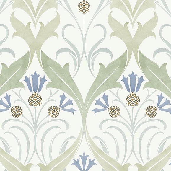Обои York AC9173 Pinecone Ribbon Green/Blue