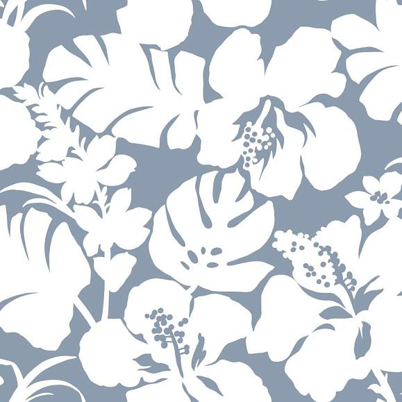 Обои York CV4440 Hibiscus Arboretum Chambray