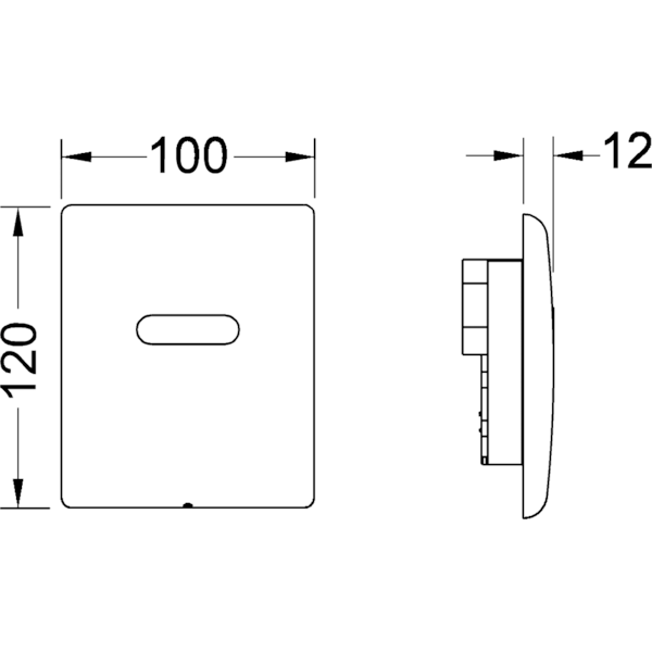TECE TECEplanus Urinal Панель смыва для писсуара, с инфракрасным датчиком, 230/12 V, цвет: белый глянцевый