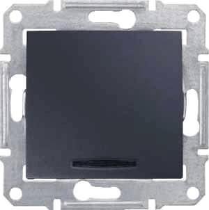 Переключатель одноклавишный с синей подсветкой Schneider Electric Sedna 16A 250V SDN1500270