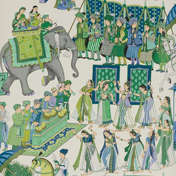 Обои Manuel Canovas 03107-02 Kalinda Bleu de Prusse