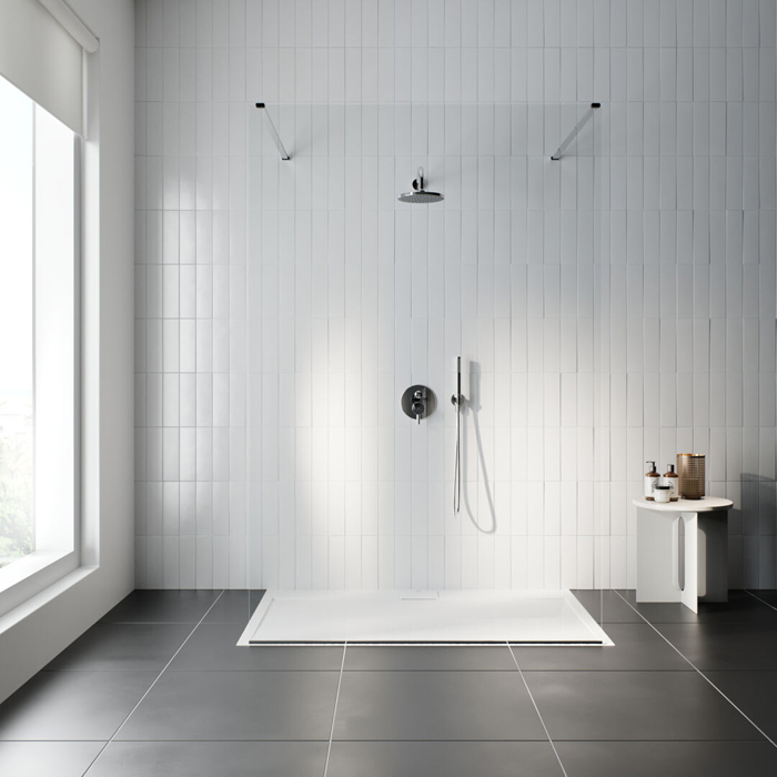 Ideal Standard Ceraline Душевой комплект: встраиваемый смеситель для ванны/душа, верхний душ Ø20см., держатель, лейка для душа и шланг 175см., цвет: хром