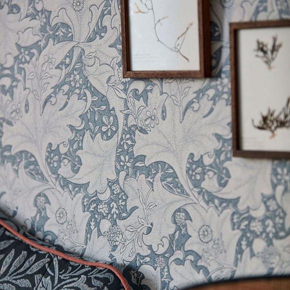 Обои Morris 217187 Wallflower Woad Blue