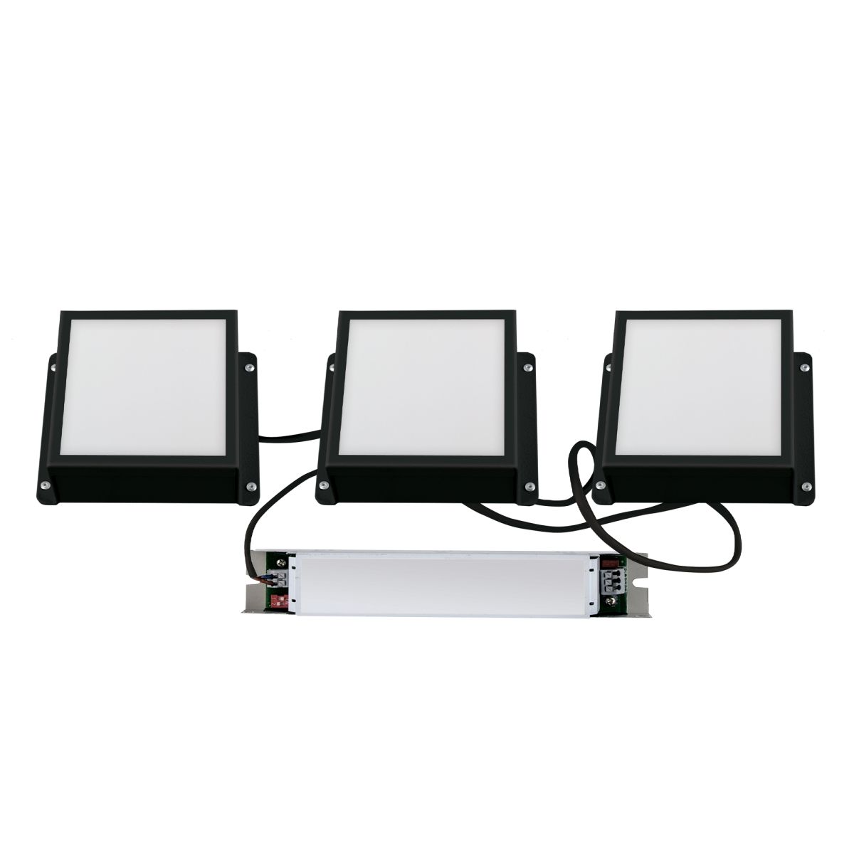 Встраиваемый светильник Uniel ULP-1010-20W/4000K IP54 GRILYATO OPAL BLACK KIT03 UL-00012836
