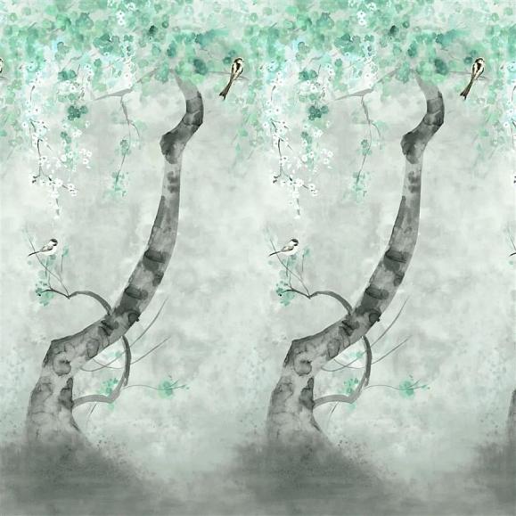 Панно Designers Guild PDG1117/02 Shinsha Scene 2 Celadon