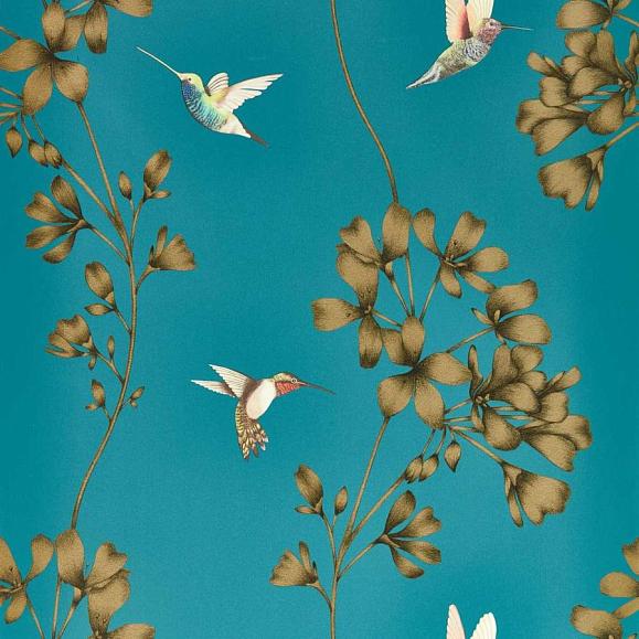 Обои Harlequin 112604 Amazilia Teal/Gold