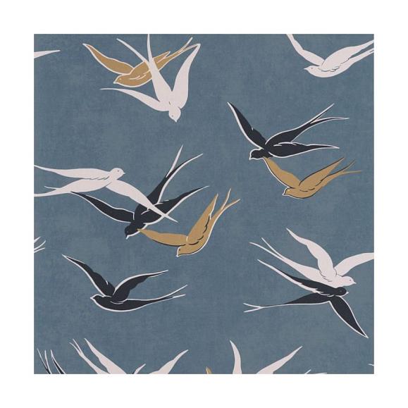Обои Casadeco 88636464 Swallow Bleu orage