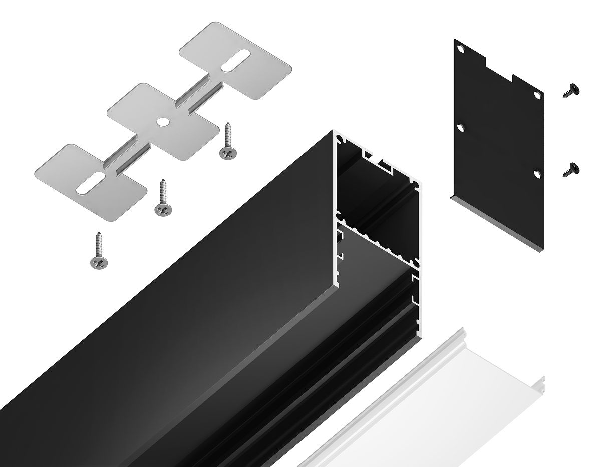 Алюминиевый профиль Ambrella Light Profile System GP3000BK