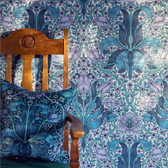 Обои Morris 217338 Spring Thicket Indigo/Lilac
