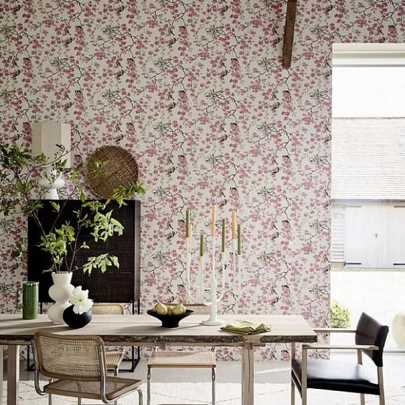Обои Little Greene 0260MAMINER Massingberd Blossom Mineral