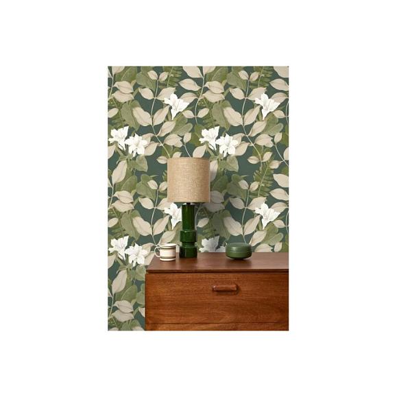 Обои Casadeco 200267808 Royal Lily Argile verte