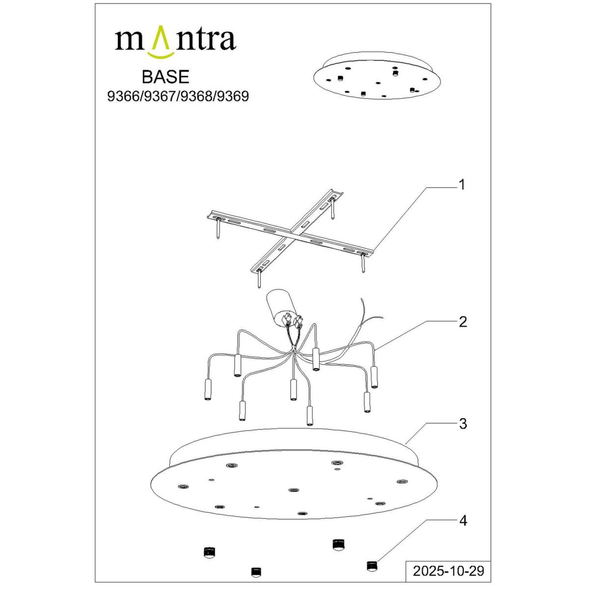 Подвесная люстра Mantra Arrecife 9369+9220 (8L)