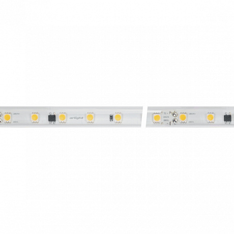 Светодиодная влагозащищенная лента Arlight 8W/m 54LED/m 5060SMD теплый белый 50M 027059(2)