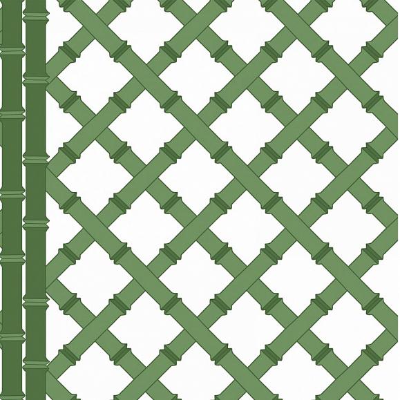 Обои Gaston y Daniela GDW5455-002 Trellis Blanco/Verde