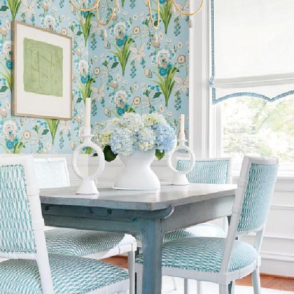 Обои Thibaut T20855 Pasadena Spa Blue
