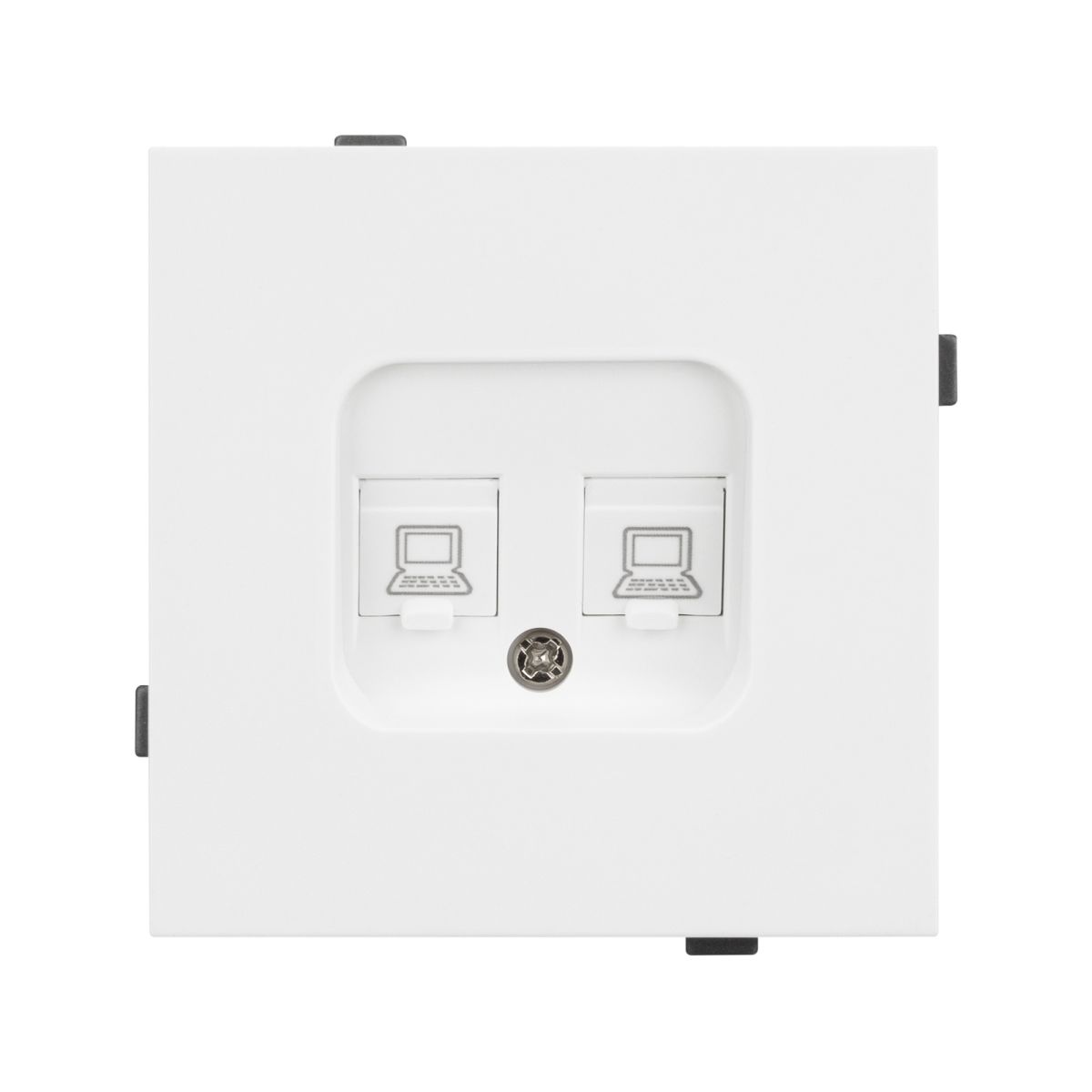 Механизм компьютерной розетки двойной Arlight SCT-TENDO-MPC2-PL-WH (RJ-45, CAT6) 054100