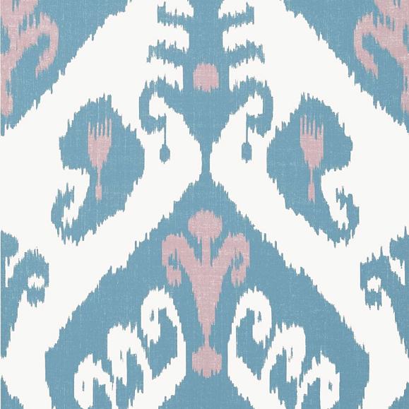 Обои Thibaut T16249 Indies Ikat Lavender and French Blue