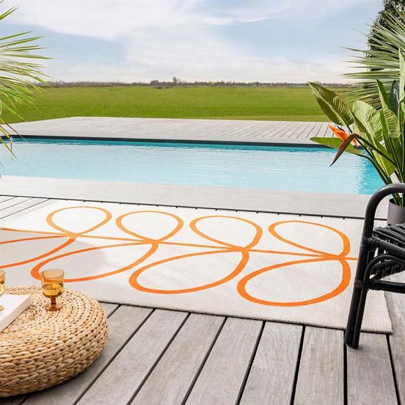 Ковер Orla Kiely 460703 (140x200) Giant Lin Stem Persimmon Outdoor 140x200 см