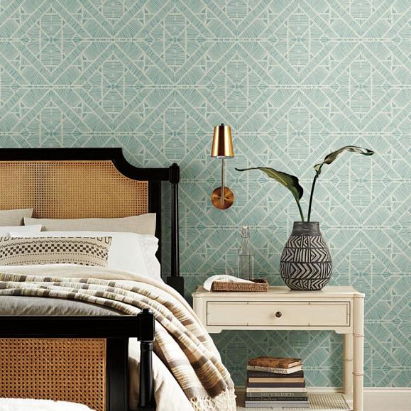 Обои York TC2705 Diamond Macrame Aqua