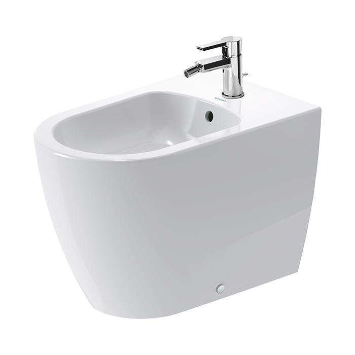 Duravit Me by Starck Биде напольное приставное 37х60 см, с 1 отв. под смеситель, с креплением, цвет: белый