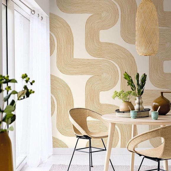 Панно Caselio 104771004 Curving Lines Beige