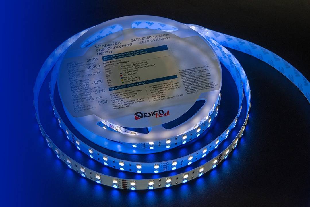 Светодиодная лента DesignLed DSG5120-24-RGB+W-33 000514
