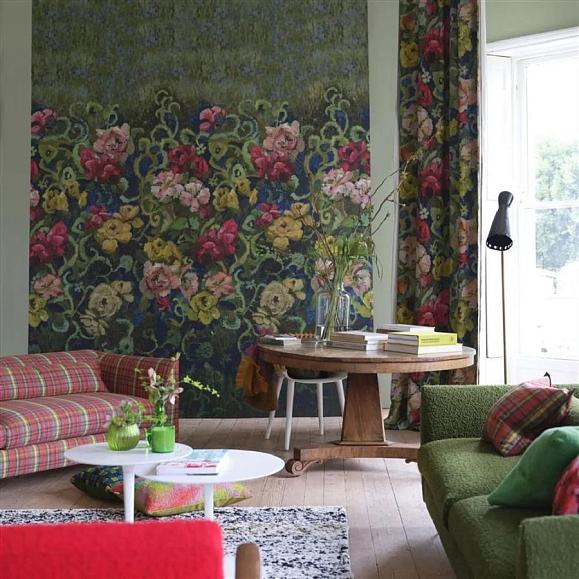 Панно Designers Guild PDG1153/01 Tapestry Flower Vintage Green